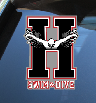 HHS Swim & Dive Car Decal New 2024- pick up only