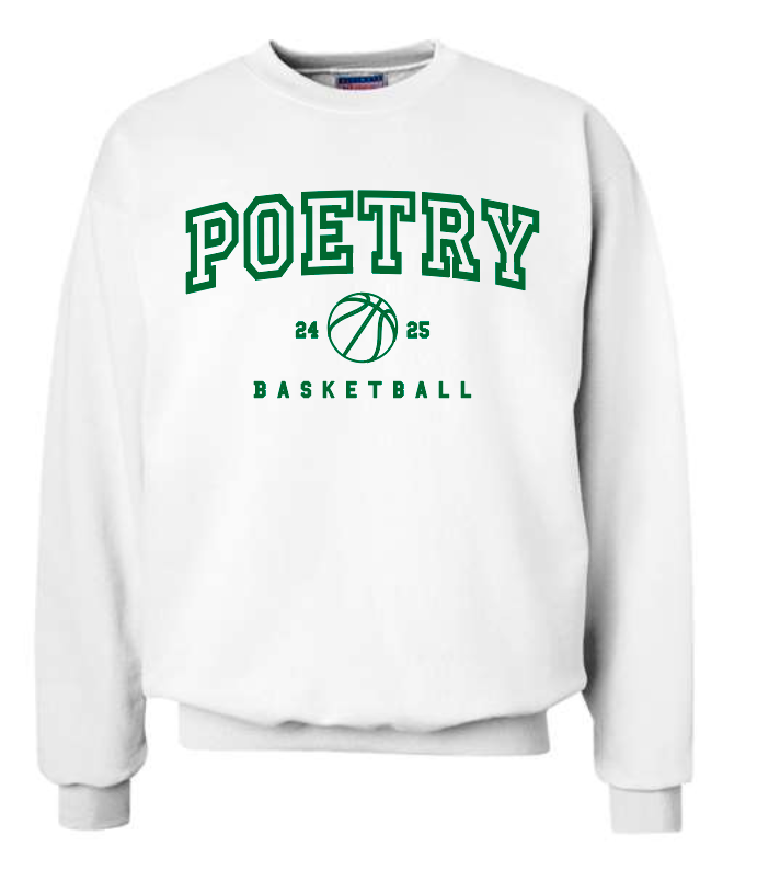 Poetry Basketball Crewneck Sweatshirt