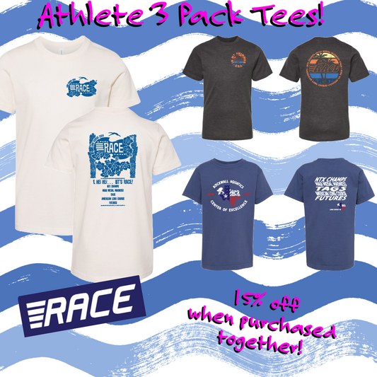 RACE Athlete 3 Tee Pack (last day to order May 29)